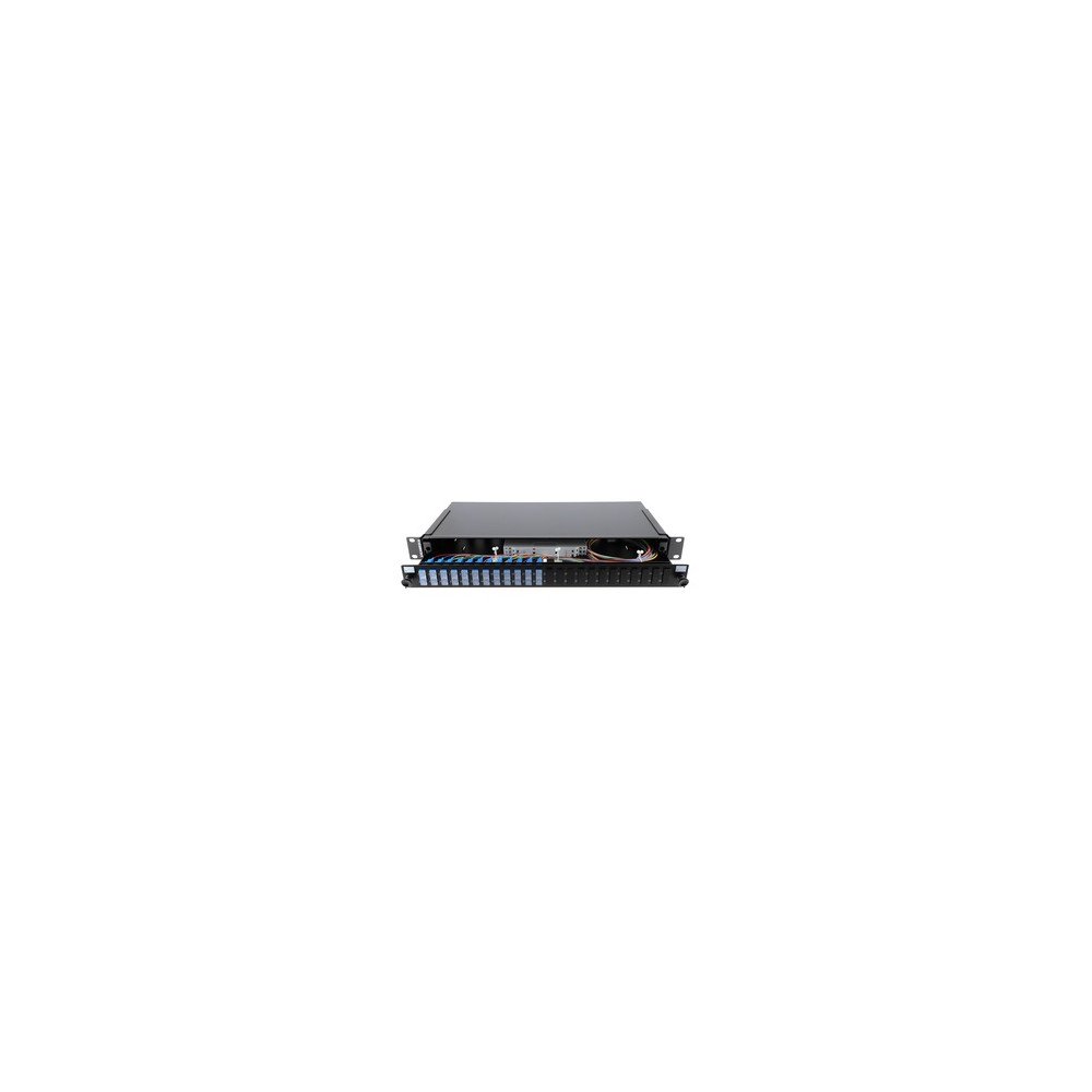 Patch panel 1U precaricato con 12 adattatori SC duplex OS2 + 24 pigtail colorati