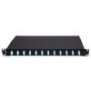 Patch panel INITIO 1U precaricato con 24 adattatori LC duplex OM4, 48 pigtail e portagiunti