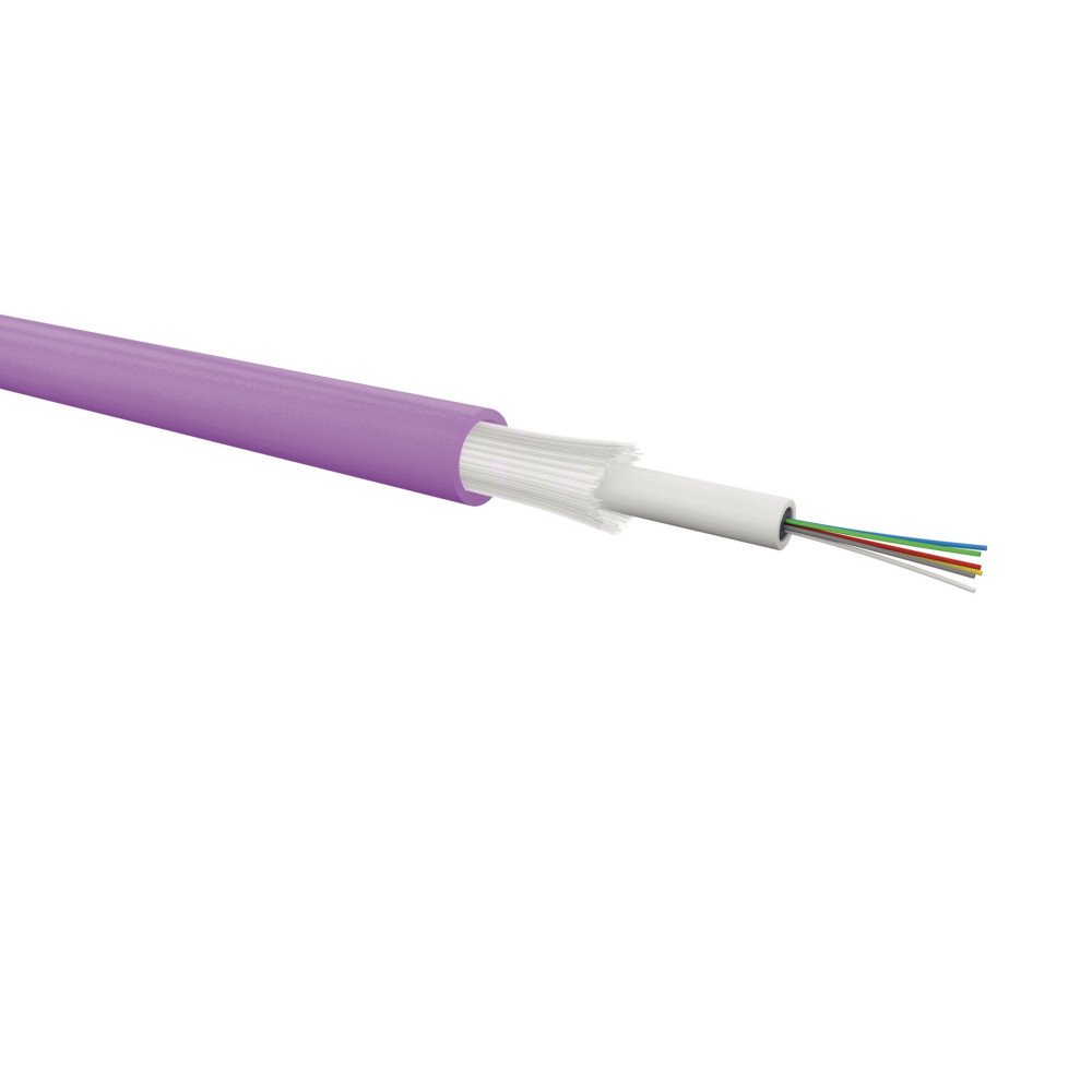 Cavo ottico indoor/outdoor 24 fibre OM4 50/125 µm, loose tube, glass yarns, guaina LSZH Dca