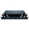 Patch panel 1U scorrevole vuoto per 12 adattatori SC duplex/LC quad, nero RAL 9005
