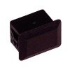Tappo cieco SC simplex in plastica per pannelli o box, nero