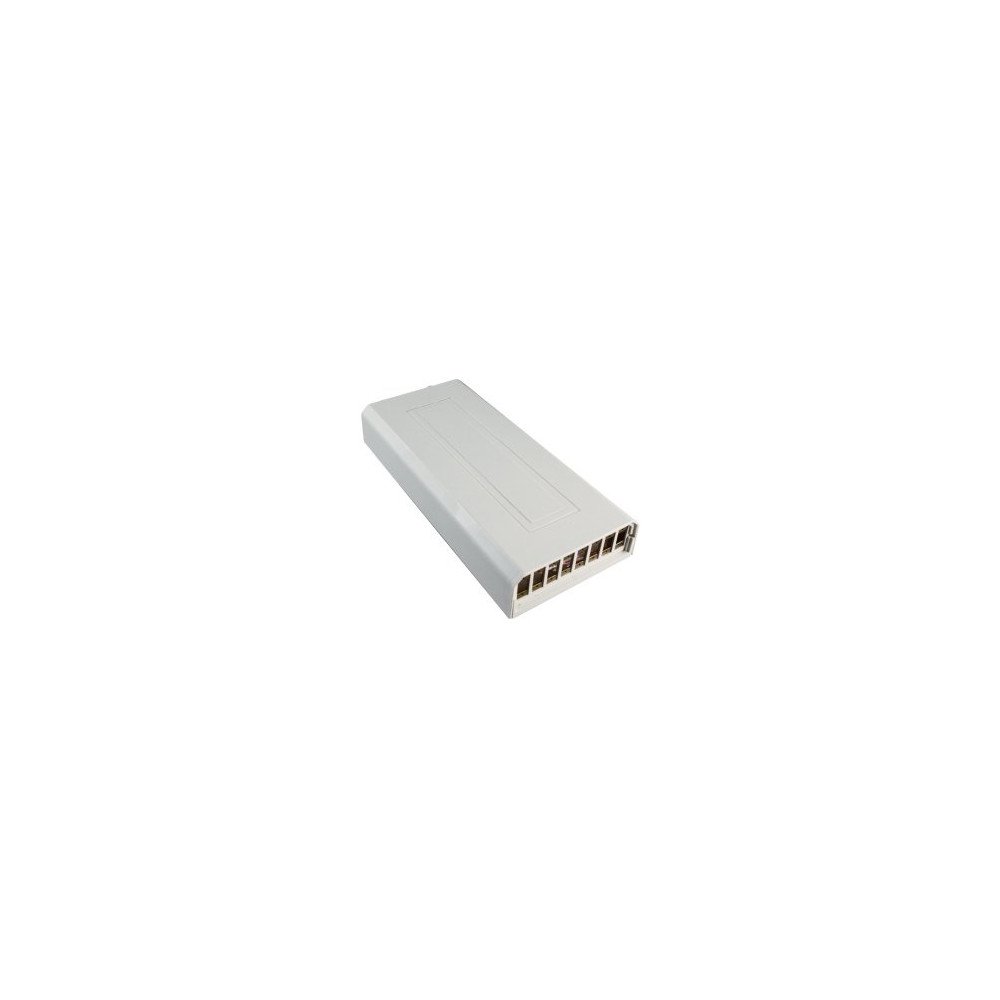 Wall-box ottica in plastica per 8-12 fibre, 2 moduli vuoti (8 ST o 12 SC simplex)