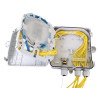 Cassetta ottica vuota IP65 per 24 fibre, plastica grigia, caricabile con 12 SC simplex/LC duplex o 24 giunzioni