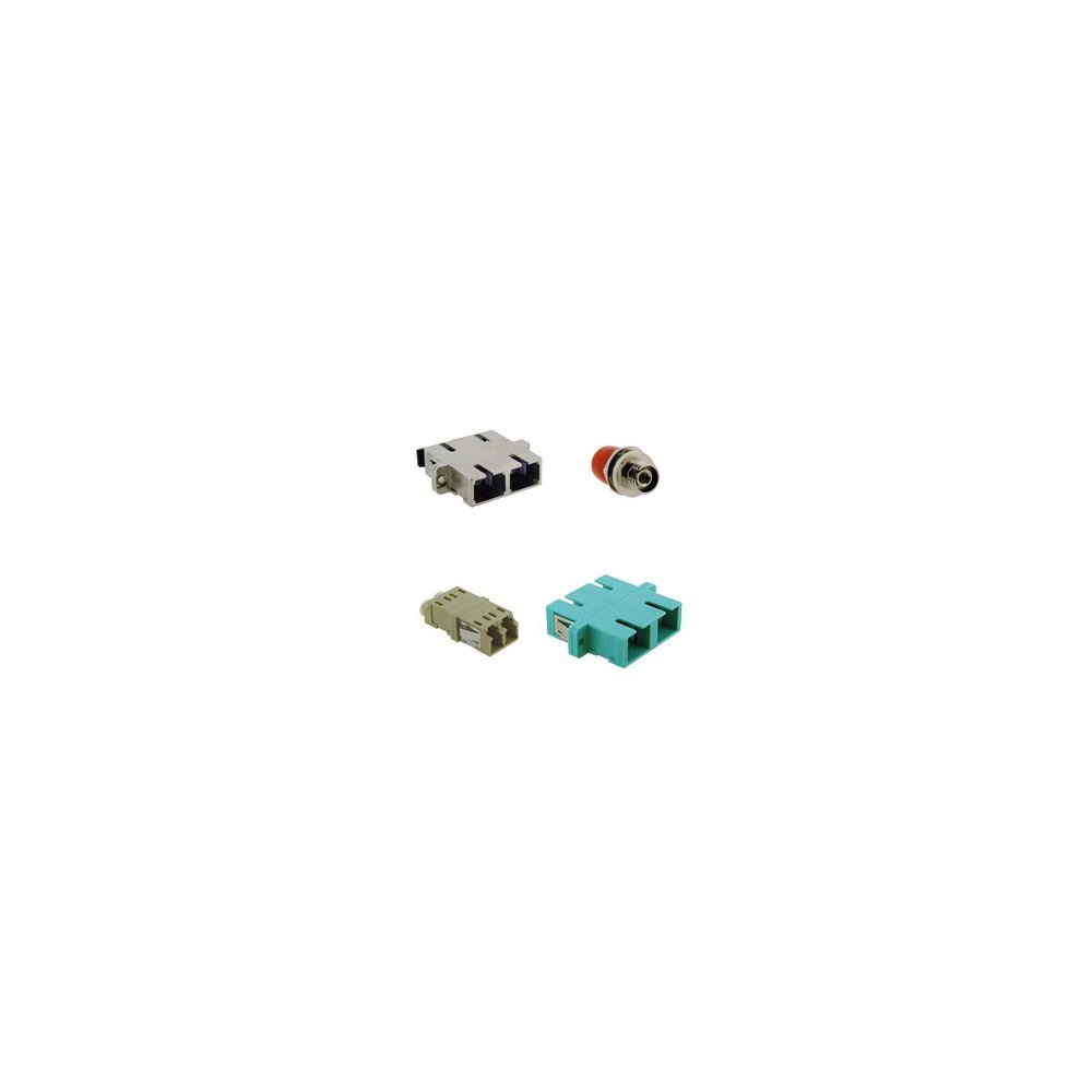 Adattatore ottico SC duplex multimodale, corpo plastico grigio, bussola ceramica