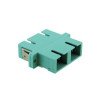 Adattatore ottico SC duplex multimodale, corpo plastico turchese, bussola ceramica