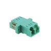 Adattatore ottico LC duplex multimodale, corpo plastico turchese, bussola ceramica