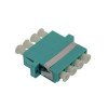 Adattatore ottico LC quad multimodale, corpo plastico turchese, bussola ceramica