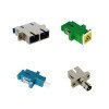 Adattatore ottico ST duplex monomodale, corpo metallico, bussola ceramica