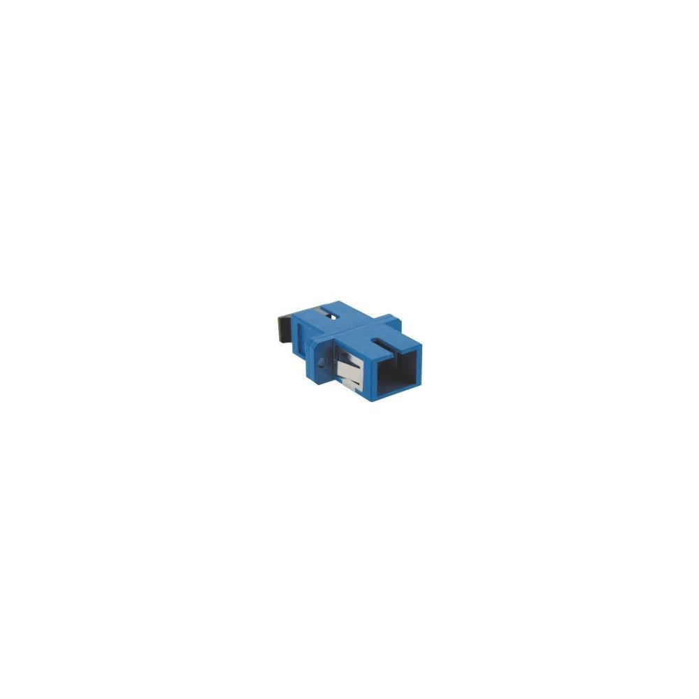 Adattatore ottico SC simplex monomodale, corpo plastico blu, bussola ceramica