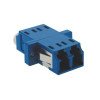Adattatore ottico LC duplex monomodale, corpo plastico blu, bussola ceramica