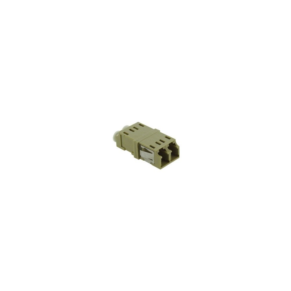 Adattatore ottico LC duplex monomodale senza flange, corpo plastico blu, bussola ceramica