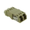 Adattatore ottico LC duplex monomodale senza flange, corpo plastico blu, bussola ceramica