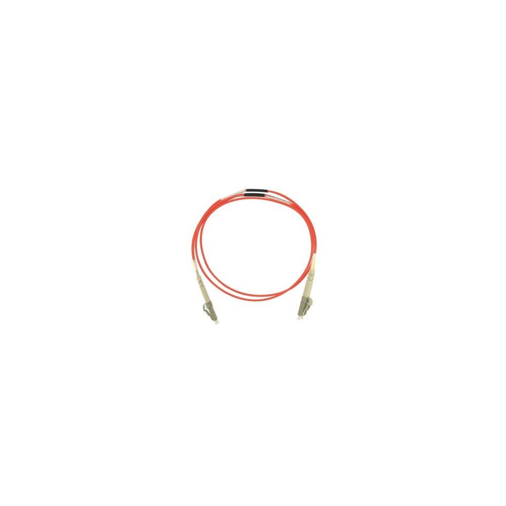 Patchcord ottico multimodale OM1 LC/LC duplex 1 m, LSZH Ø1,8 mm, arancione