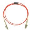 Patchcord ottico multimodale OM1 LC/LC duplex 1 m, LSZH Ø1,8 mm, arancione