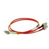 Patchcord ottico multimodale OM2 ST/ST duplex 1 m, LSZH Ø3 mm, arancione