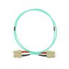 Patchcord ottico multimodale OM3 SC/SC duplex 1 m, LSZH Ø3 mm, turchese