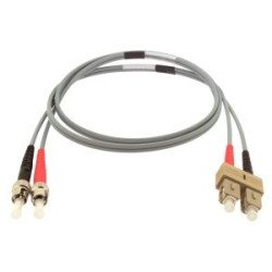 Patch cord fibra ottica OM3 50/125 duplex ST ↔ SC duplex 1 m – LSZH Ø 3 mm, aqua/turchese