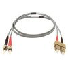 Patch cord fibra ottica OM3 50/125 duplex ST ↔ SC duplex 1 m – LSZH Ø 3 mm, aqua/turchese