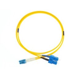 Patchcord ottico monomodale OS2 LC/SC duplex 1 m, LSZH Ø2,8 mm, giallo