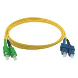 Patchcord ottico monomodale OS2 SC/SC-APC duplex 1 m, LSZH Ø2,8 mm, giallo