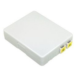 ONT bianco da parete con 2 adattatori SC/APC verdi con otturatore