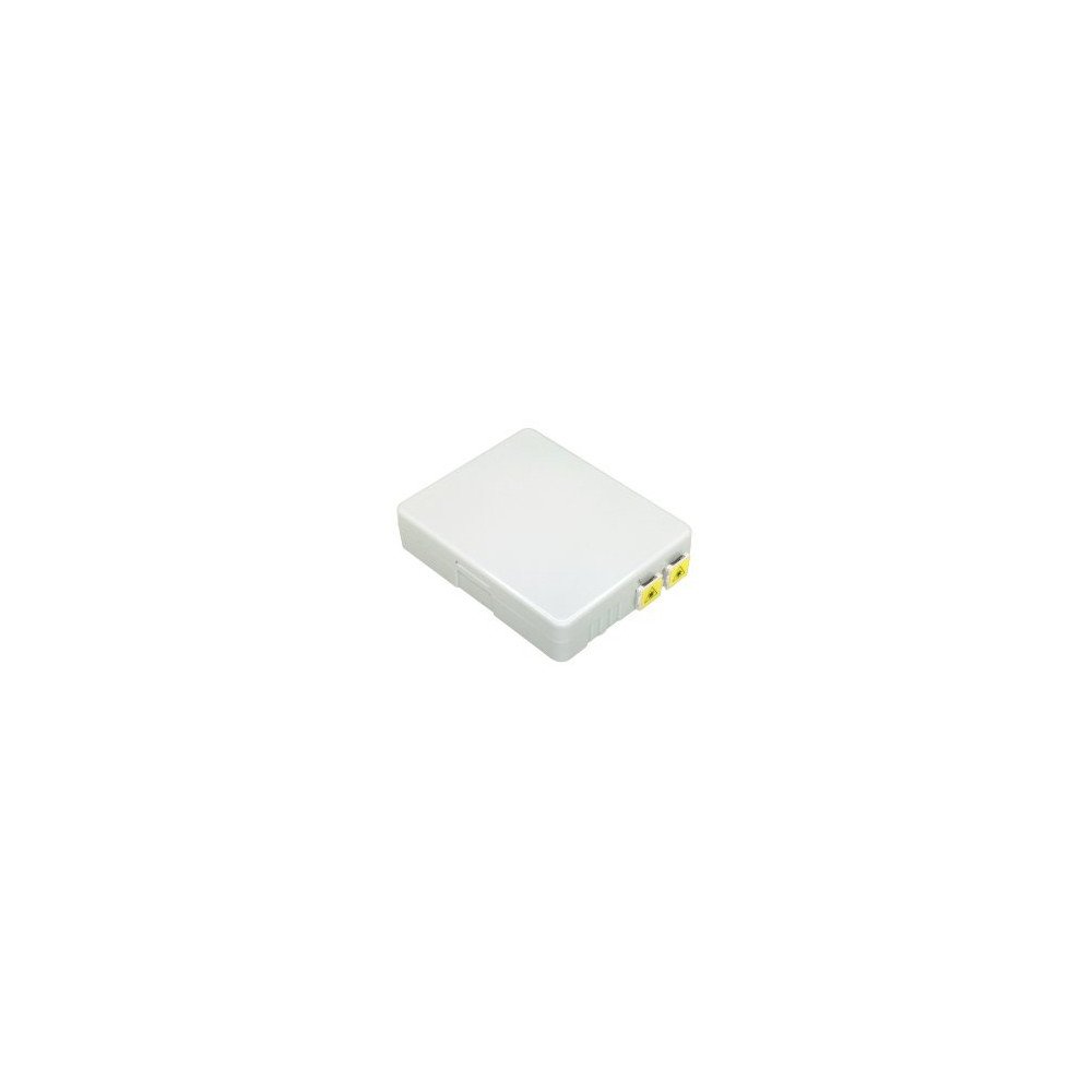 ONT bianco da parete con 2 adattatori SC/APC verdi con otturatore