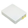 ONT bianco da parete con 2 adattatori SC/APC verdi con otturatore