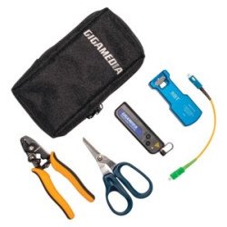 Kit attrezzi FTTH con stripper, forbici kevlar/aramide e VFL