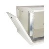 Armadio a muro EASE 6U 600×500 mm bianco – porta vetro, accesso facilitato, IP20