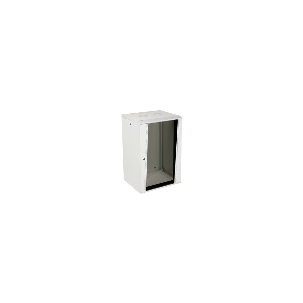 Armadio a muro EASE 18U 600×500 mm bianco – porta vetro, accesso facilitato, IP20
