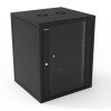 Cabinet INIBOX 15U 600x560 mm nero – porta vetro, accesso laterale, IP20