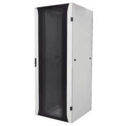 Armadio di cablaggio S250 42U 800x800 mm, grigio – telaio in alluminio, porta vetro, IP20