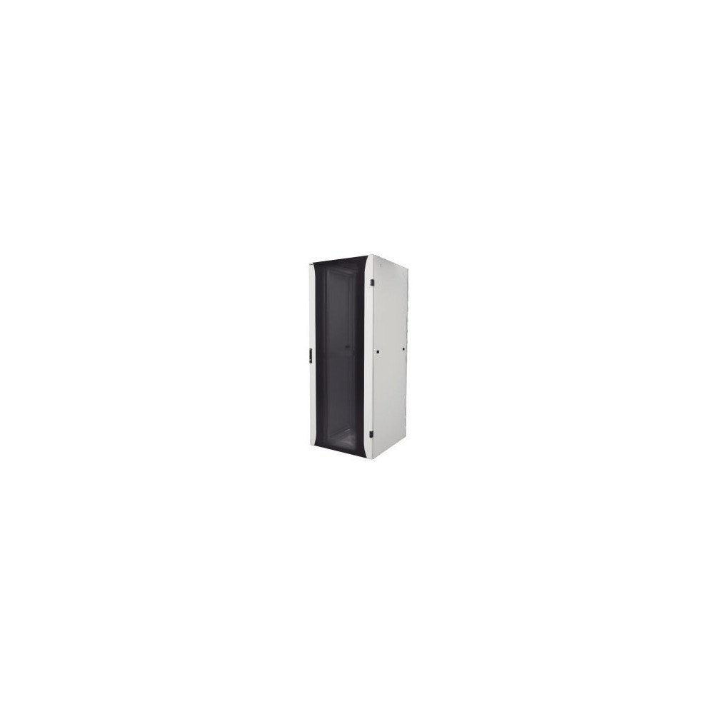 Armadio di cablaggio S250 42U 800x800 mm, grigio – telaio in alluminio, porta vetro, IP20