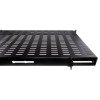 Mensola fissa 19" 1U, profondità 400 mm, nera – portata 100 kg