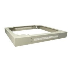 Zoccolo 100 mm 800 x 800 mm ventilato, grigio – con accesso cavi frontale e posteriore