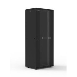 Armadio di cablaggio S70 42U 800x600 mm, nero – porta vetro, IP20