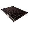 Mensola scorrevole 19" 1U, profondità 600 mm, nera – portata 35 kg