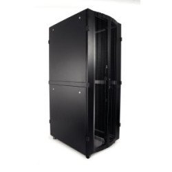 Armadio server S250 42U 800x1000 mm, smontabile – porte perforate, struttura in alluminio, nero