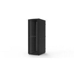 Armadio server S250 47U 800x1000 mm, smontabile – porte perforate, struttura in alluminio, nero