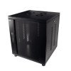 Armadio a pavimento 19" AudioRack 12U, 600x600 mm, nero – porta vetro e ventilazione