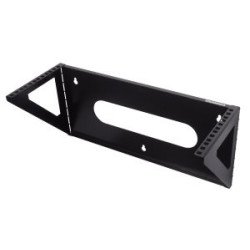 Supporto verticale 19" 4U a parete – Nero, profondità ridotta