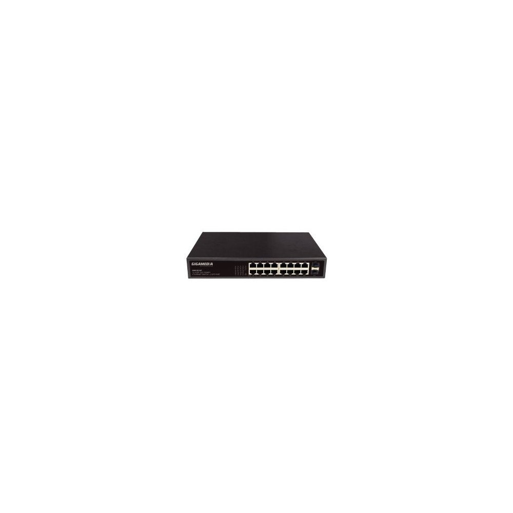 Unmanaged PoE+ Switch 16-port Gigabit (200W)