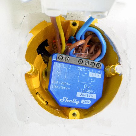 Shelly 1 Gen4 – Relè smart 16A, Wi-Fi + Bluetooth, per domotica e automazioni impianti